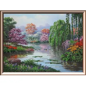 

61000 set for embroidery with beads Astrea 'Paradise on land', 40x30 cm