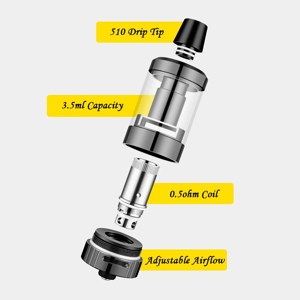 DOTENT VK Vape танк электронная сигарета атомайзер 510 нить Замена 0.5ом сопротивление катушки испаритель для VK/HC стартовый комплект