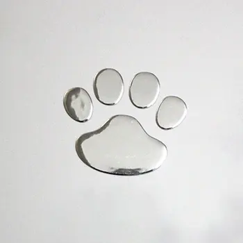 

Car Sticker 3D Dog Bear Footprints Chrome Badge Emblem Car Sticker Decal