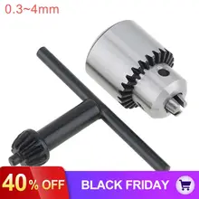 2 шт./компл. мини 0,3-4 мм JTO дрель хомутик пружина с 1/4 ''патрон внутреннее отверстие и шестигранный ключ гаечный ключ набор «сделай сам» для электродрели