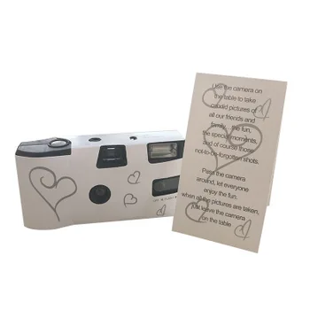 

Our Warm Wedding Bridal Camera Wedding Decoration 36 Photos Disposable Camera Single Use Disposable Funny Heart with Flash 10pc