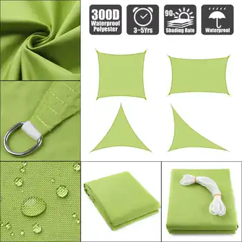 

300D Sun Shade Sail Home Outdoor Garden Waterproof Canopy Patio Plant Cover UV Block Awning Decoration Sunshade Sonnenschirm