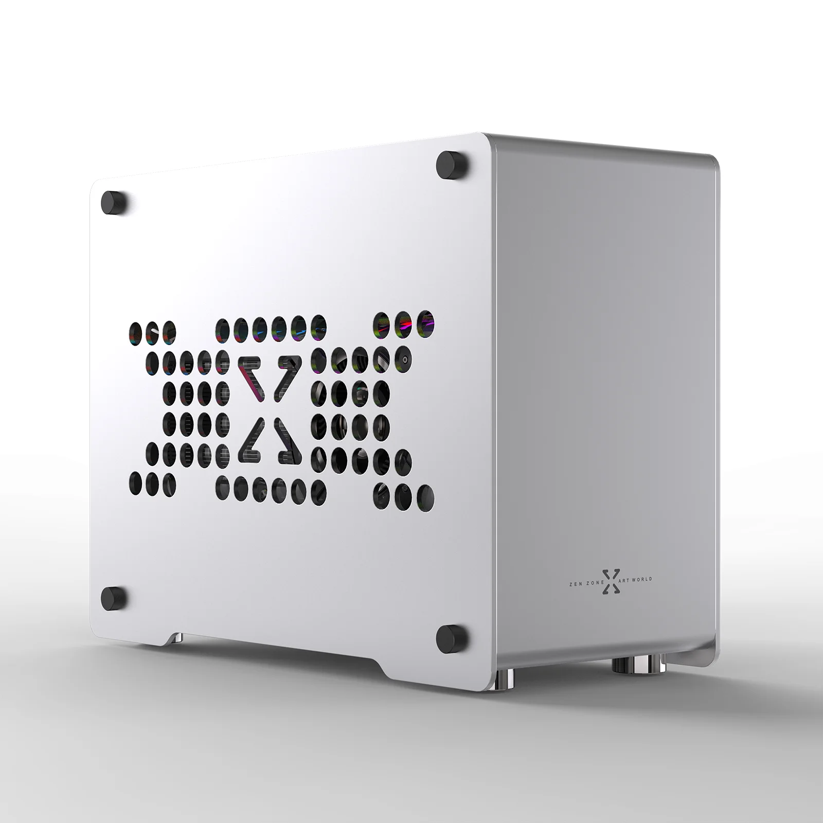 ZZAW Braveman B1 ITX 컴퓨터 케이스, 데스크탑 PC SFX/SFX-L 전원 공급 장치, 게임 및 가정용 미니 휴대용 알루미늄 합금 섀시