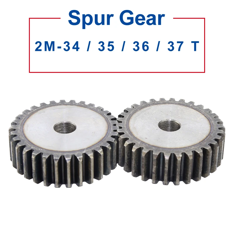 1 Piece 2M Gear 34/35/36/37 T Process Hole12mm Gear Wheel Low Carbon