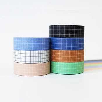 

10m Black and White Grid Washi Tape Japanese Paper DIY Planner Masking Tape Adhesive Tapes Stickers Decorative Stationery Tapes