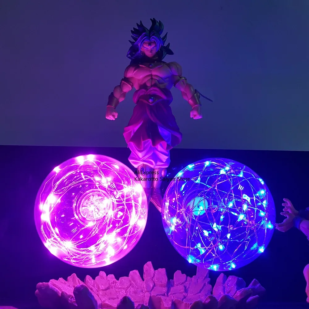 Dragon Ball Z Goku Vegeta vs Broly Светодиодная лампа Фигурки игрушки аниме Dragon Ball Супер Kamehameha фигурка DBZ Brinquedos