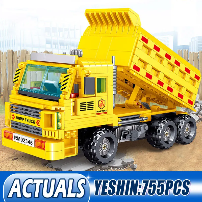 Ешина 20007 Technic автомобиль Экскаватор Бульдозер инженерный роликовый самосвал