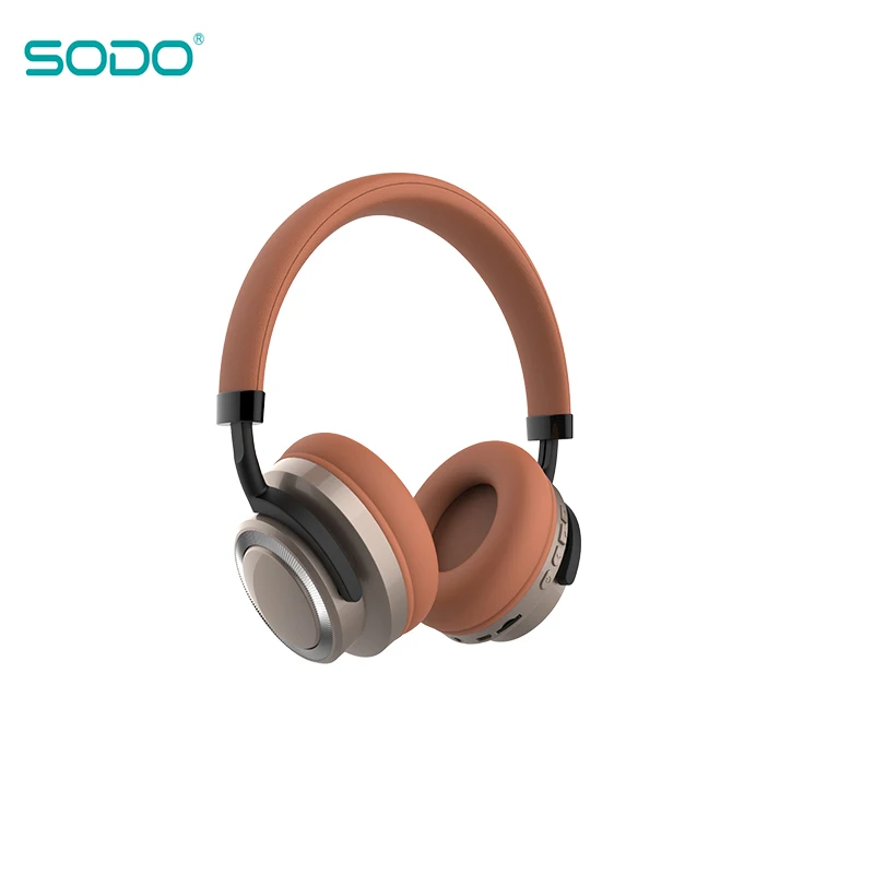 SODO беспроводные Bluetooth наушники, гарнитура, стерео наушники, наушники с микрофоном/TF картой для мобильного телефона, музыки - Цвет: S0DO-105 brown
