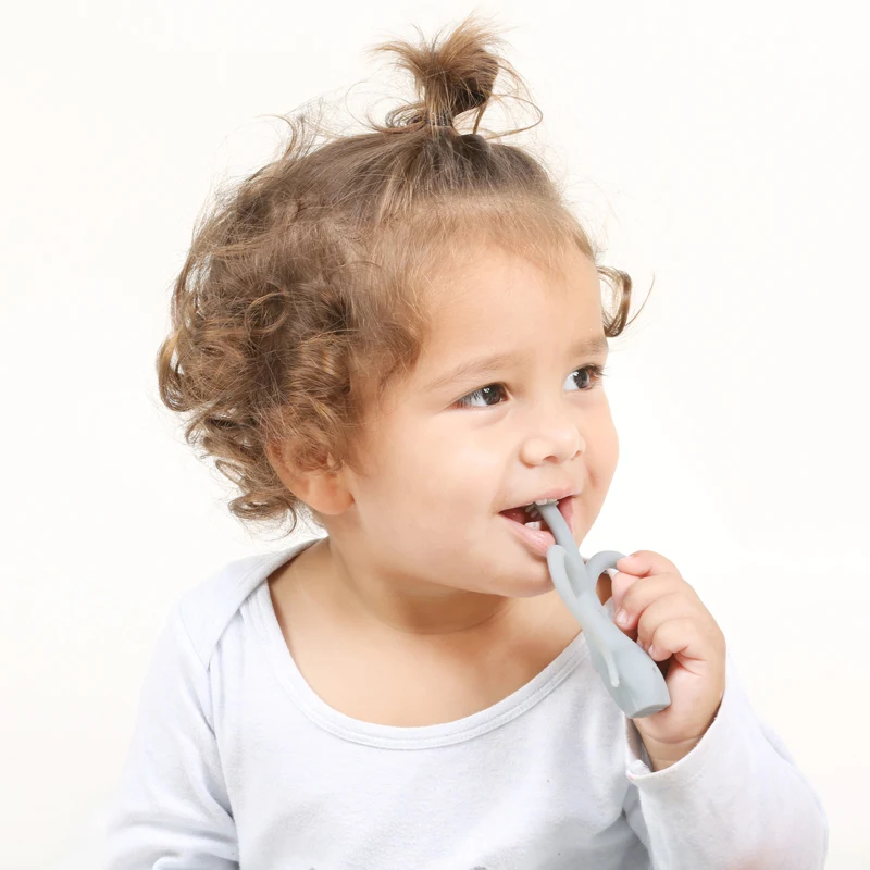

Infant Self Training Brush Tooth Utensils Baby First Training Teether BPA Free Weaning for 6+ Month Baby Toddler Teether