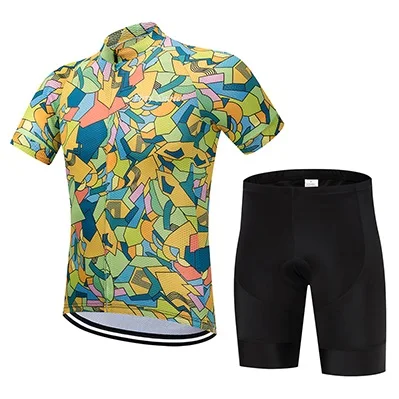 Jersey and Pants BIB Велосипедное платье для мужчин летняя велосипедная одежда комплект Pro Джерси для шоссейных велогонок костюм одежда короткий рукав спортивный мальлот MTB комплект одежды - Цвет: Jersey and Pants