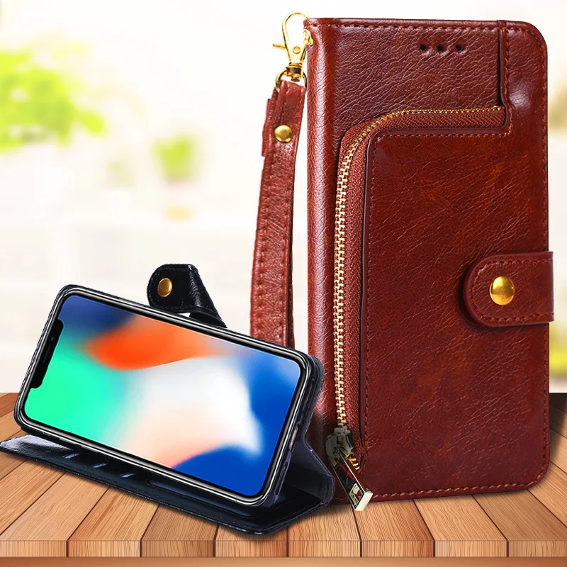 For Vivo iQOO 3 5G Neo V15 Pro V11 V11i V9 Youth Fashion Zipper Wallet Flip Leather Case Lanyard Stand Phone Protective Cover | Мобильные