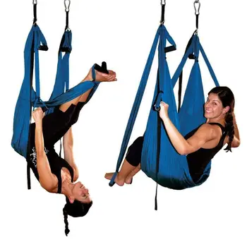 

The Whole Set Yoga Hammock with Screw Ring and Rope Nylon Cloth Belts 6 Handles Hanging Swing for Fitness 250*150cm