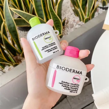 

Bluetooth Earphone Case for Airpods Cute Silicone Protective Cover for Airpods 2 Accessories with Keychain 3D Lotion Bottle