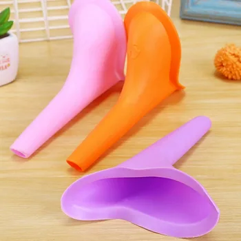 Design Women Urinal Outdoor Travel Camping Portable Female Urinal Soft Silicone Urination Device Stand Up & Pee 1