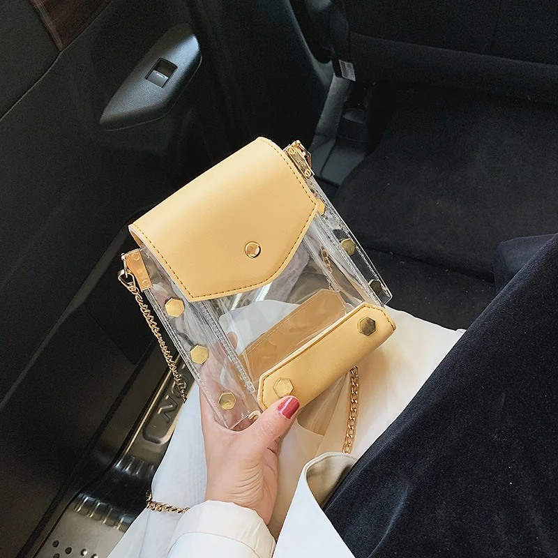 

JIULIN Summer 2019 New Sequin Rivet Small Square Bag Ins Super Fire Woman Korean Edition Leisure Baitie One Shoulder Slant Bag