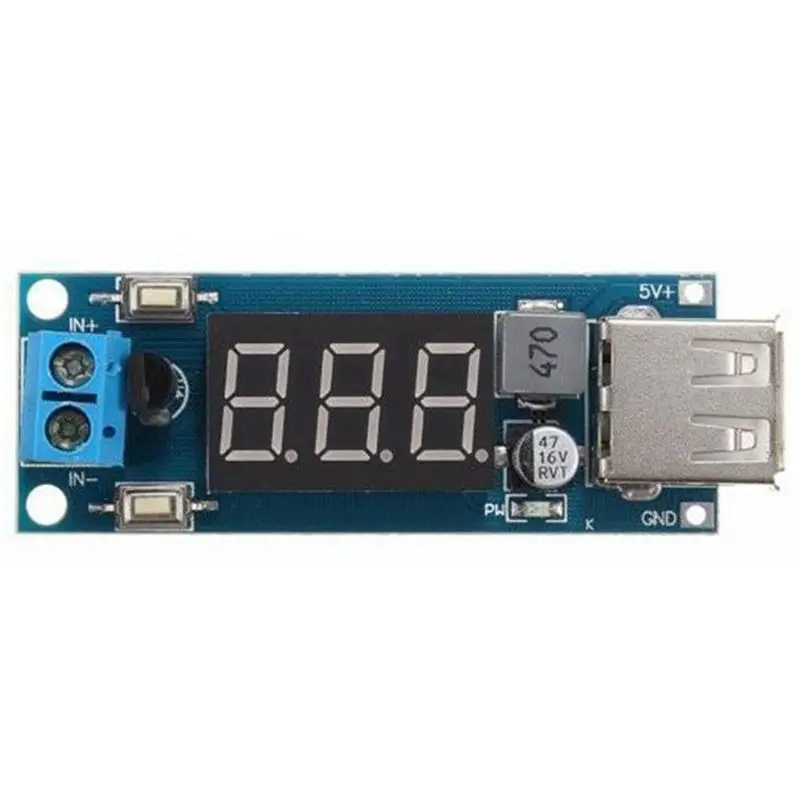 

DC-DC 4.5-40V Step Down LED Volt Meterr USB Voltage Converter Buck Module 5V/2A