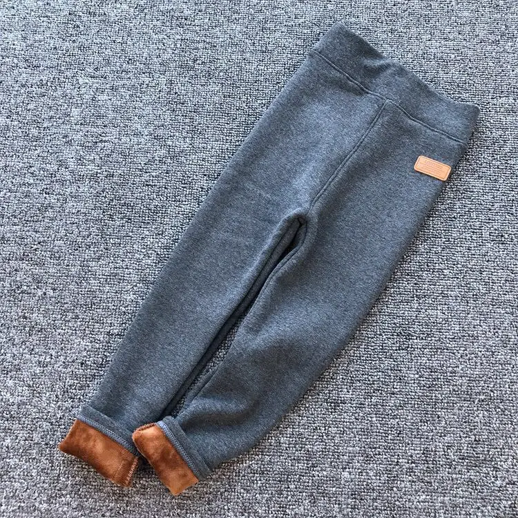 

Crawler 2019 Autumn And Winter New Style GIRL'S Leggings Children Korean-style Pure Cotton Brushed And Thick Double Layer Warm P