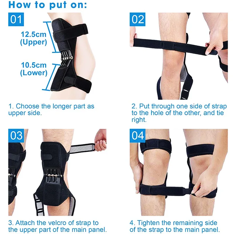 Прямая поставка, 1 пара наколенников, безопасные рабочие гибкие полосы, наколенники для защиты, усилитель мощности, подтяжки, опорные колодки, пружинная сила отскока