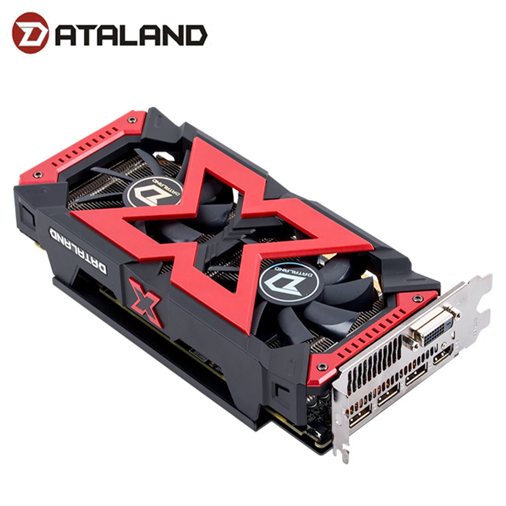 Игровая видеокарта Dataland RX 570 4 Гб видеокарты HDMI PCI-E Radeon GPU RX570 Gaming 4G для видеокарт AMD