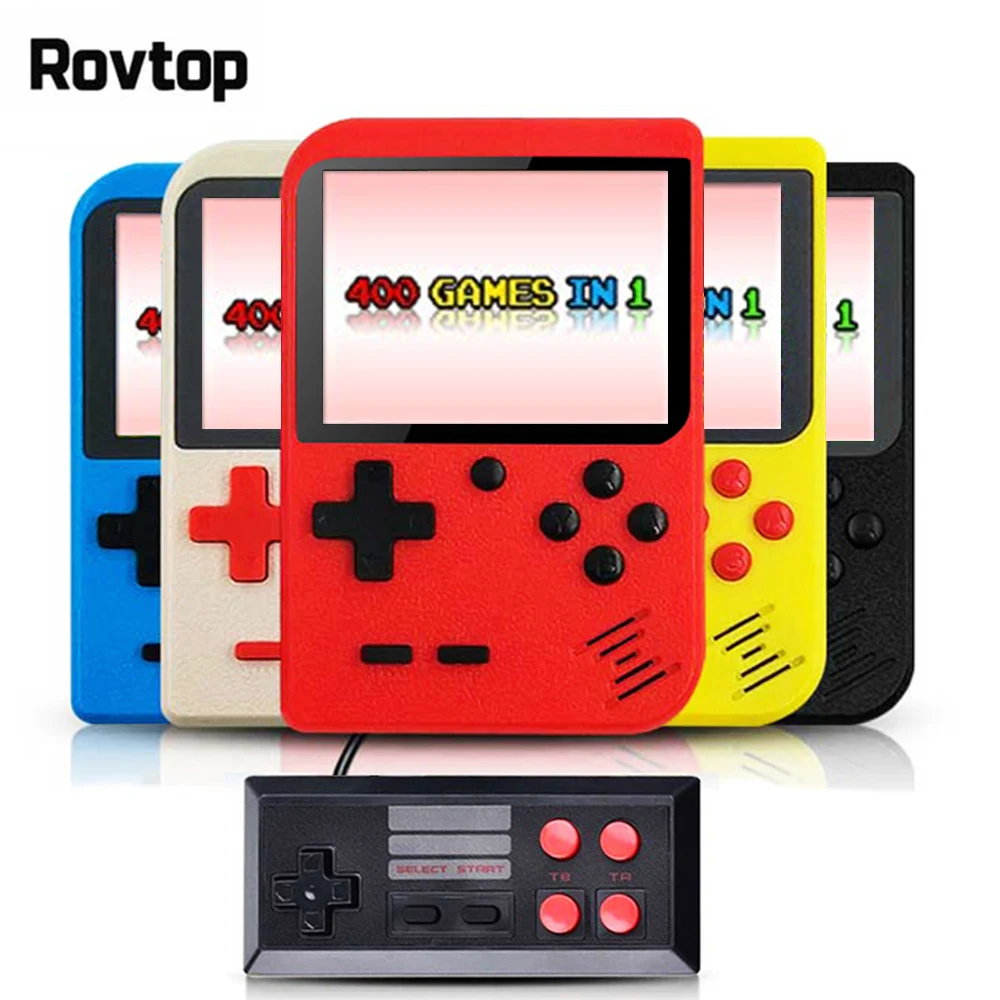 Портативная портативная игровая консоль Rovtop ретро Встроенный 400 игр поддержка 2 8