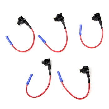 

5pcs Micro Fuse Holder +5pcs 15A Fuse Sets Add A Circuit Fuse Tap Micro Mini Blade Piggy Back Fuse Holders Kit