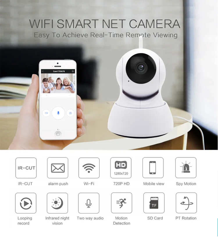 

INQMEGA HD 720p IP Camera Wireless Auto Tracking Home Security Camera Surveillance Camera Wifi CCTV Camera Baby Monitor