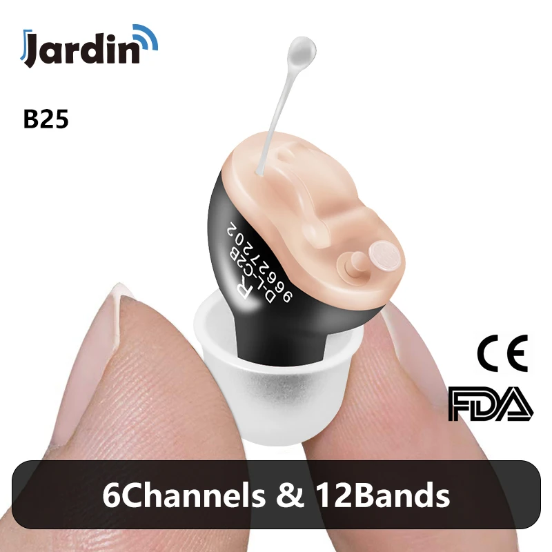  CIC Digital Hearing Aids 6 Channels 12 Bands Mini Tuneable Sound Amplifier Portable Invisible Heari