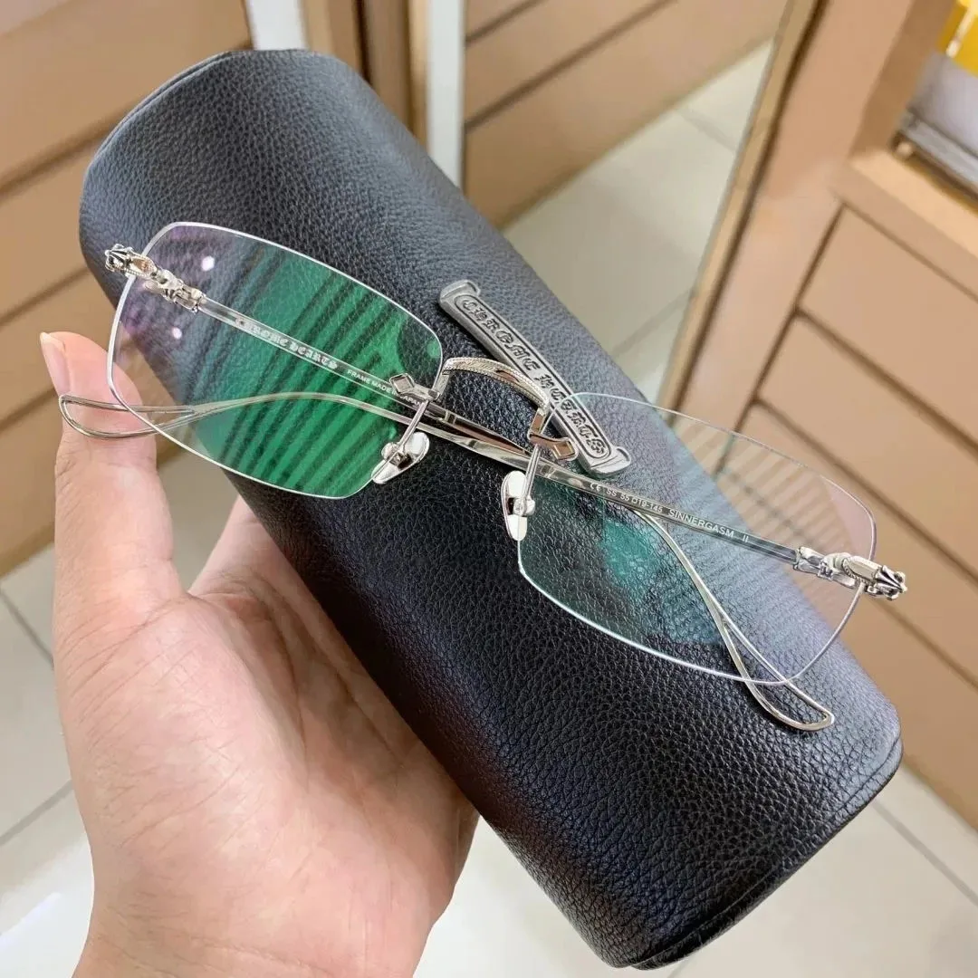 Myopia Glasses Ultralight Rimless Square Frame for Eyeglasses Frames Eyeglass Frames Square Eyeglasses Myopia Glasses Optical Glasses