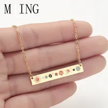 MLING винтажное Золотое серебряное ожерелье из розового золота модное астрономическое лунное фазное ожерелье для женщин