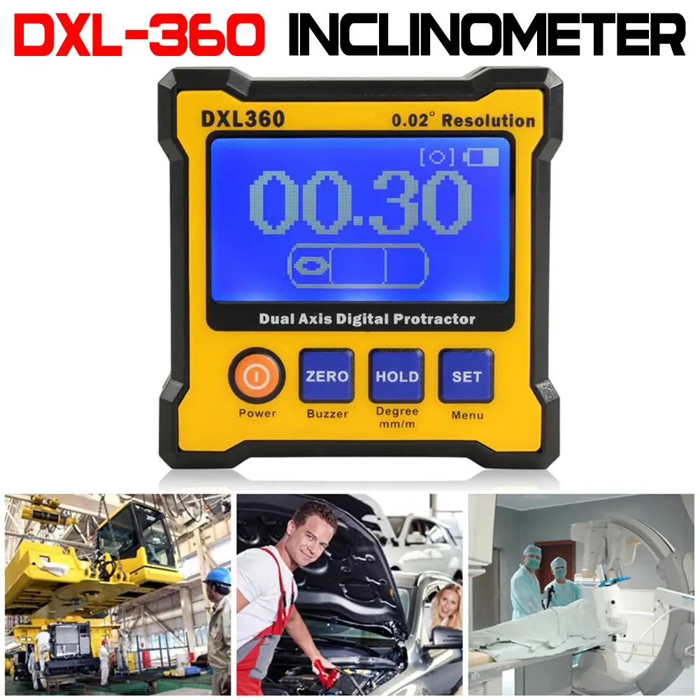 

DXL-360 High Precision Double Axis Inclinometer Digital Display Level Meter Angle Ruler