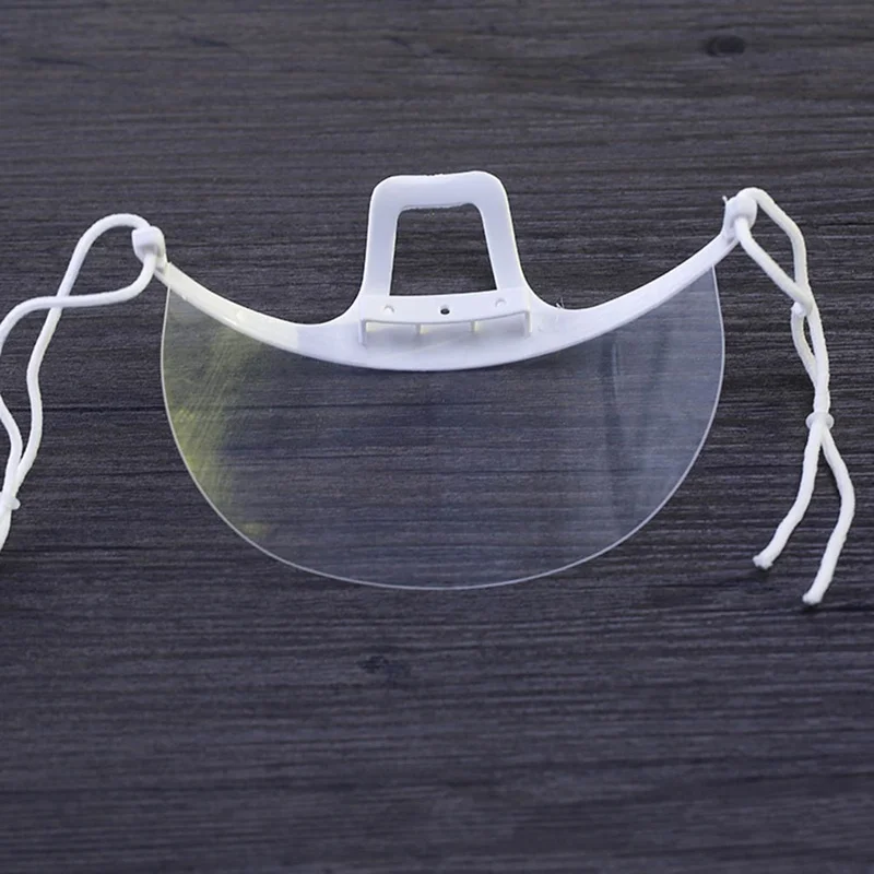 

10pcs Transparent Masks Factory Price Permanent Catering Food Hotel Plastic Kitchen Restaurant Masks