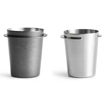 

Stainless Steel Dosing Cup Coffee Sniffing Mug Powder Feeder for 58mm Espresso Machine Portafilter Coffee Tamper