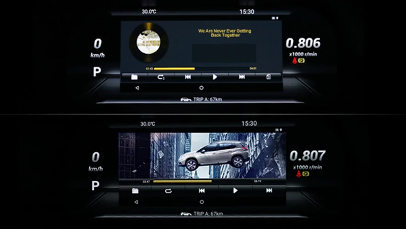 LCD touchable dashboard screen instrument cluster for Nissan Patrol Y62 2018 2019 2020 16