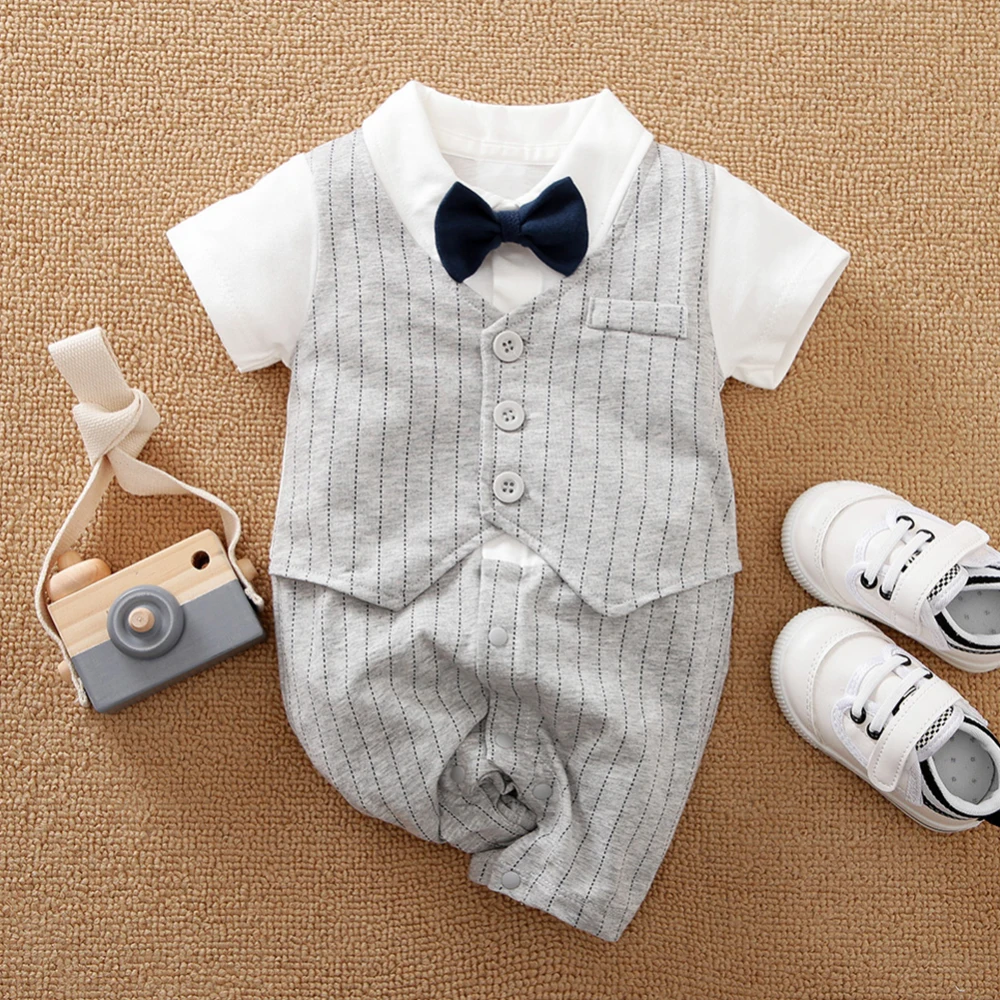 Malapina Baby Boy Romper Kids Summer Spring 0-24M Age Infant Gentleman Toddler Newborn Outfits Baby Girls Clothes 2021