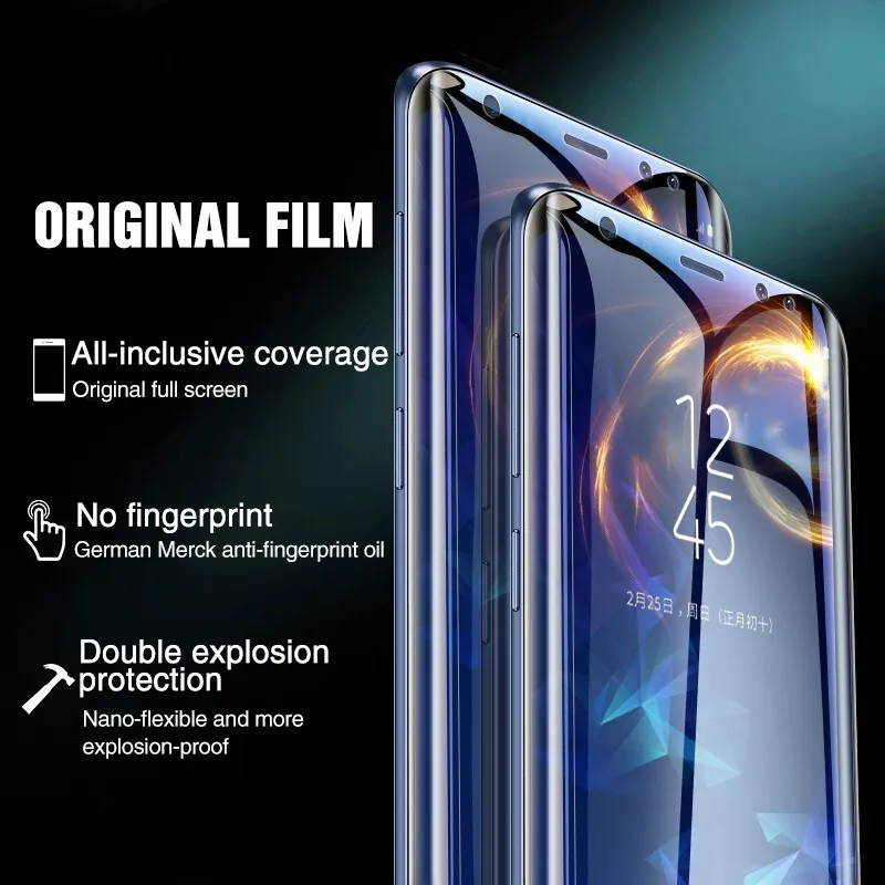 300D Защитная Гидрогелевая пленка для samsung galaxy S8 S9 S10 Plus A50 Защитная пленка для экрана для galaxy S6 S7 edge Note 8 9 не стекло