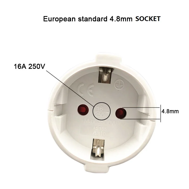 AU Австралия CN 10/16A вилка отложным воротником ЕС разъем 0,5/1,5/3/5 м кабель-удлинитель electric appliance преобразования 4,8 RJ Европейская розетка