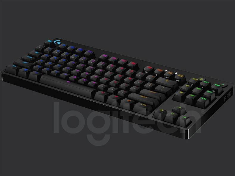 Logitech G Pro Wired Gaming Mechanical Ergonomic Keyboard LIGHTSYNC RGB Backlight12 Programmable F-Key Macros Gx Clicky Switches