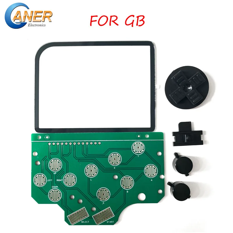 Ganer For nasud Game Boy DMG 6 кнопочный PCB контроллер плата стеклянный экран объектив Кнопка