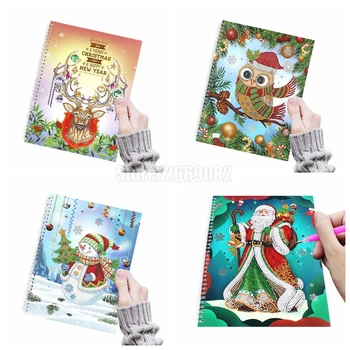 

Creative Shaped Diamond A4 Notebook DIY Diamond Painting Diary Book Diamond Embroidered Cross Stitch Christmas Gift LD613