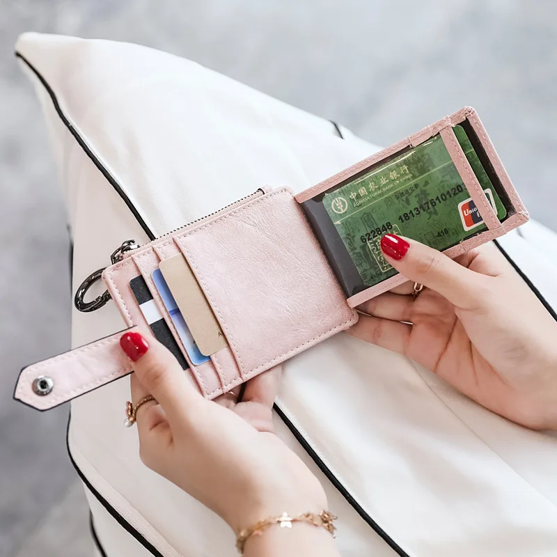 Taoyin Leather Card Holder Women's Simple and Fresh Korean Cute Personalized Mini Multiple Slots Thin Coin Purse Women | Багаж и сумки