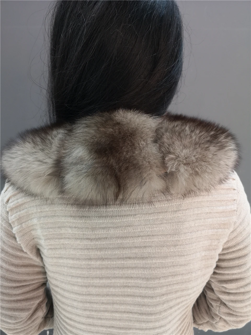 Пальто из натурального меха, Зимняя женская куртка с воротником из лисьего меха, женские меховые пальто из натурального меха, длинное пальто из натурального меха, новинка