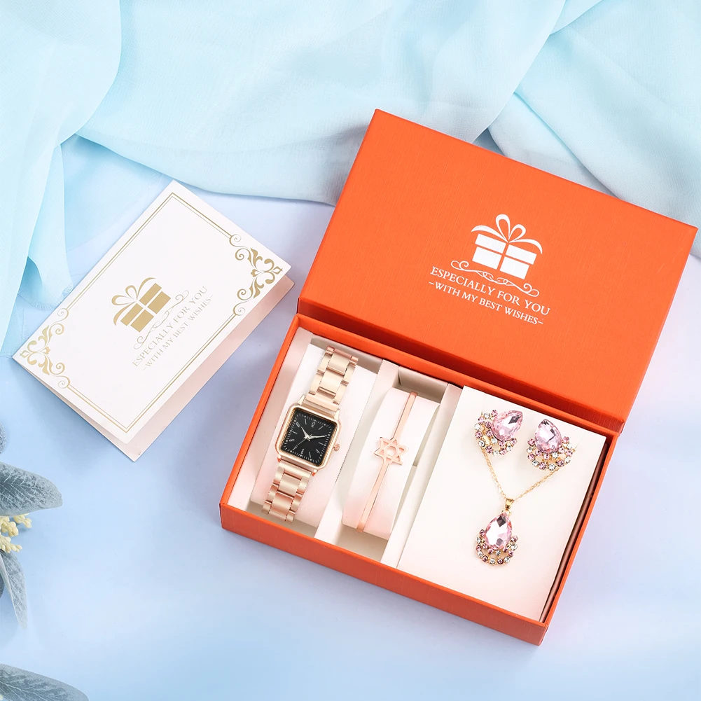 Luxury Square Watch Jewelry Watch Set 3 Luxury Square Watch Jewelry Watch Set 3