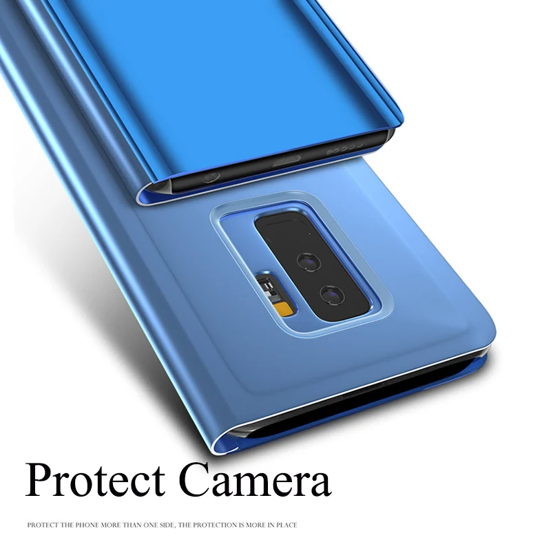 Умный зеркальный флип-чехол для samsung Galaxy A50 A70 A40 S10E S10 S9 S8 S7 S6 Edge Plus Note 8 9 10 Pro A10 A6 A8 J6 J8 плюс Чехол