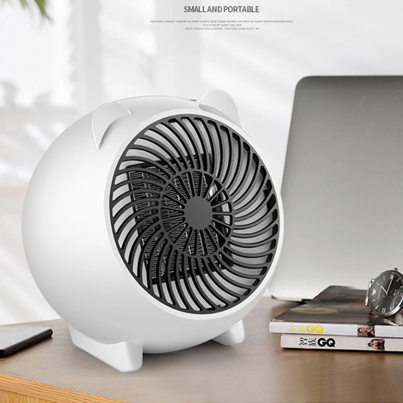 250W Electric Ceramic Space Heater Portable Fast Heating Air Fan for Office Home EU Plug