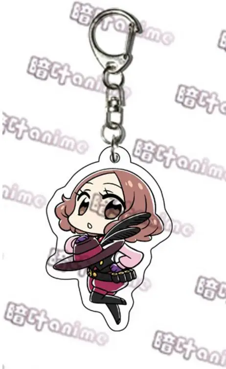 Фиолетовый Аниме Persona 5 Ren Amamiya Morgana Ryuji Sakamoto Ann Takamaki Makoto Niijima Косплей акриловый брелок кулон брелок с игрушкой подарок - Цвет: Фиолетовый