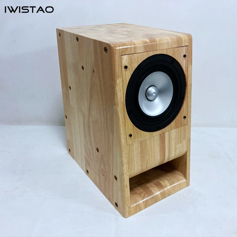 

IWISTAO HIFI Speaker 1 Piece 8 Inches Finished Labyrinth Structure Solid Wood Cabinet Mark Speaker Unit CHR120 AUDIO