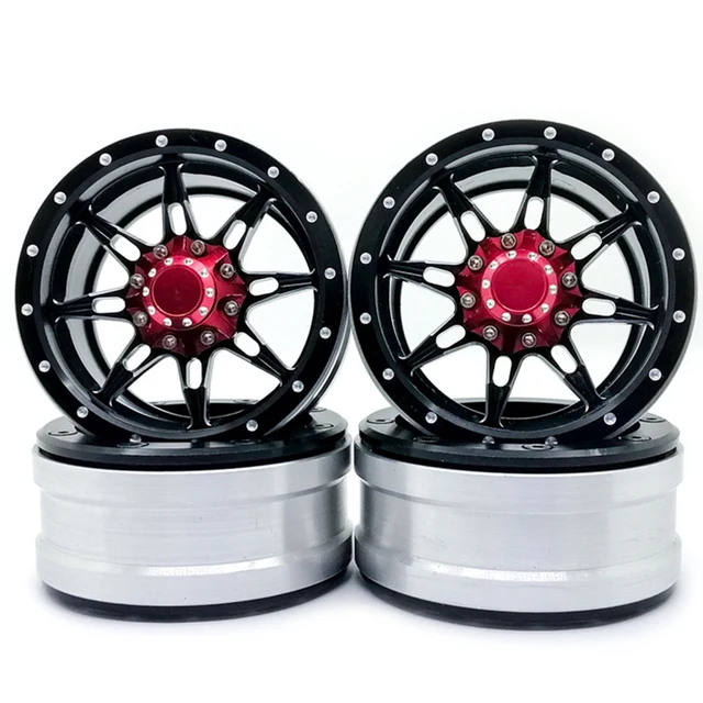 4Pcs Rc Rock Crawler Metal Wheel Rim 1.9 Inch Beadlock For 1/10 Axial Scx10 90046 Tamiya Cc01 D90 D110 Tf2 Traxxas Trx-4 S119 6