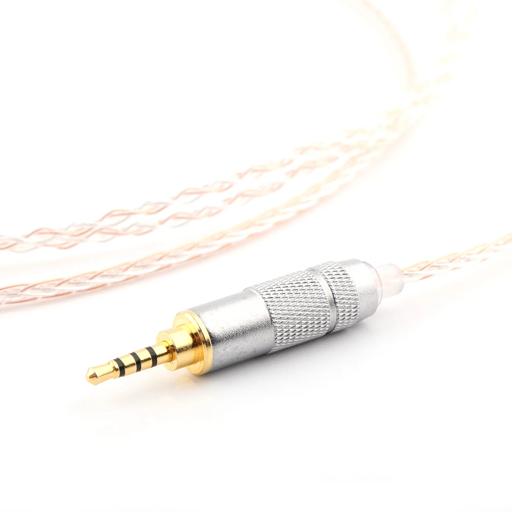 Thouliess Hi end 8Cores 7N OCC Silver Plated Audio Earphone Headphone Upgrade Cable for AH MM200 MM400 Headphones