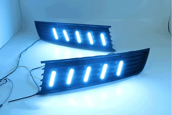 

Fast delivery Led daytime running lights+moving turn signal+blue night mode+remote control for volkswgen lavida 2013-2014