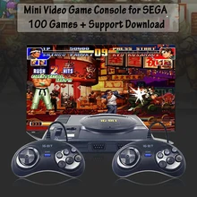 Super Mini Console de jeu portable 4K HD 16 Bit pour Sega MD 100 en 1, Double manettes de jeu, avec boîtier et adaptateur cadeau 